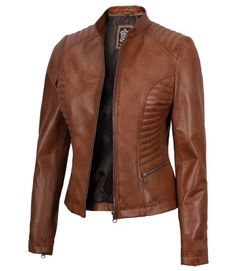 Womens Tan Cafe Racer Leather Jacket | 100% Real Leather In Europe Cheap Chic Button-up Leather Jacket, Cabelas Women, Cafe Racer Leather Jacket, Motorcycle Jacket Women, Leather Jacket Women, Tan Leather Jackets, Womens Black Leather Jacket, Lambskin Leather Jacket, Tan Jacket