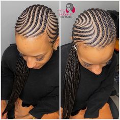 Push Back Hairstyles, Push Back Cornrows, Push Back Hairstyle, Corn Rolls, Corn Row, Braids Styling, Back Braid, Cornrows Styles