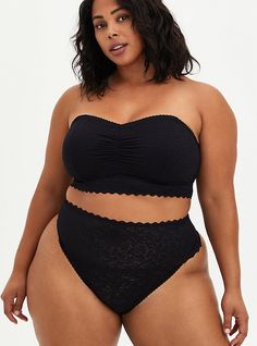 4-Way Stretch Longline Bandeau - Lace Black4-Way Stretch Longline Bandeau - Lace Black, RICH BLACK Plus Size Posing, Low Cut Blouses, Film Lovers, Lace Bandeau, Print Bodysuit, Matches Fashion, Curvy Girl Outfits, Movie Characters, Stretch Lace