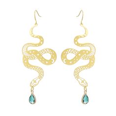 PRICES MAY VARY. 🐍【High Quality Material】The vintage snake drop dangle earrings are made of high quality alloy with silver plated,the color will last a long time.They are smooth and shiny,robust and not tarnish,ideal for long-lasting jewelry designs. 🐍【Exquisite Earrings】Snake earrings are 2.9*1.2 inches.Dainty but strong material,very beauty.Lovely design with delicate snake pattern,makes you sexy.According to the shape of the snake,exquisite workmanship makes these earrings look more charmin Witchy Earrings, Golden Snake, Wanderlust Jewelry, Witch Earrings, Earrings Halloween, Snake Jewelry, Golden Earrings, Snake Patterns, Snake Earrings