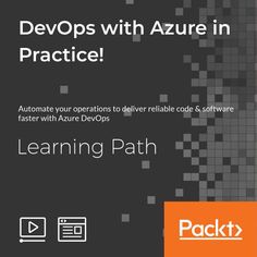 a black and white poster with the words devops with azure in practice