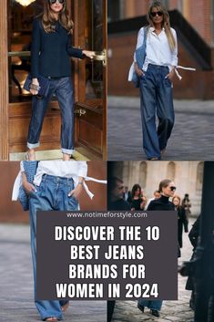 Discover the 10 Best Jeans Brands for Women in 2024 — No Time For Style Womens Jeans Outfits, Trouser Jeans Outfit, Casual Denim Outfits, Popular Jeans, Dressy Jeans, Jeans Trend, Designer Jeans For Women, Best Jeans For Women, Lois Jeans