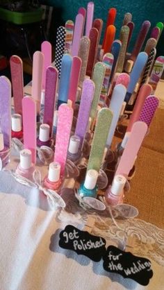 there are many different colored toothbrushes on the table and one is for sale