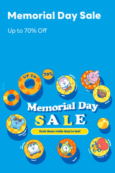 the memorial day sale is up to 70 % off and it's on sale