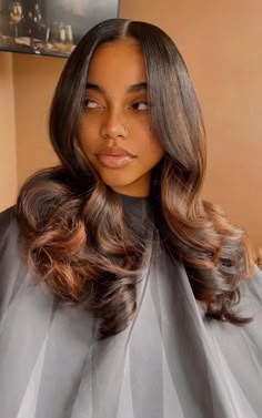 Color 30 Hair Black Women, Black Woman Brown Hair, Closer Sew In, Sleeked Hairstyles, Easy Hairstyle Tutorials, Short Layered Bob, Hair Colour Ideas, Short Layered Bob Haircuts, Hair Black Women