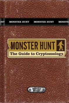 the book cover for monster hunt, which is brown with black trim and gold lettering