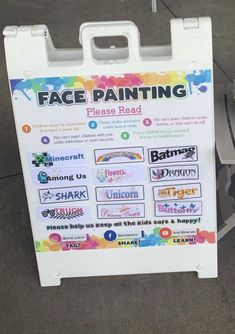 Face Painting Price List, Diy Facepainting, Face Painting Booth, Face Painting Business