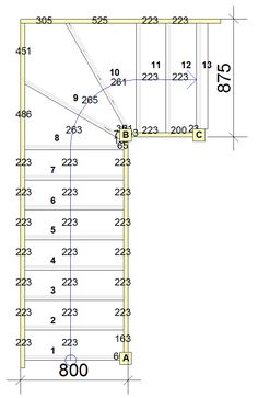 an architectural drawing showing the measurements for a building