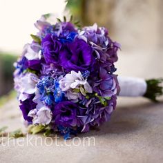 the bridal bouquet is laying on the ground