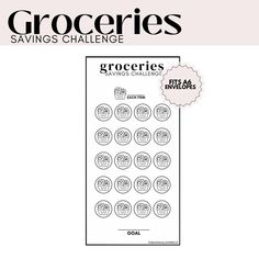 an advertisement for groceries with the words groceries written in black and white, on a white background