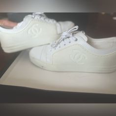 White Chanel Sneakers Comes With Box ! Great Condition Great Price White Chanel Sneakers, Shoes Chanel, Chanel Sneakers, Chanel Shoes, Couple Time, White Sneakers, A Couple, Color White, Chanel