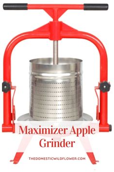 an apple grinder with the words, how to use it for making apples and other fruits