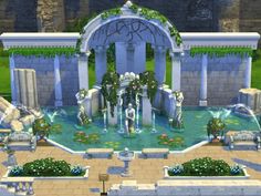 Sims Garden, Roman Fountain, Bangunan Minecraft