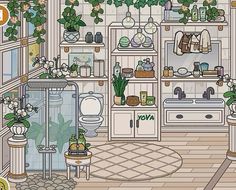 an image of a kitchen with plants in it