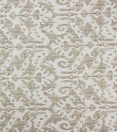 an upholstered fabric pattern in beige and white