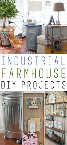 the industrial farmhouse house diy projects are easy to make and great for home decor