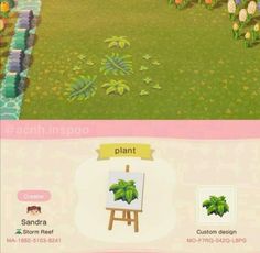 an animal crossing game is shown in two separate screens, one with plants and the other with animals