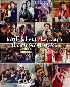 many different pictures of people and words that say, high school musical the musical series