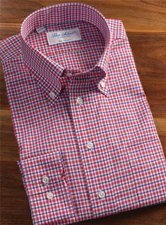 Red, Blue, and White Plaid Buttondown - The Ben Silver Collection Red Button-up Dress Shirt For Semi-formal, Red Button-up Dress Shirt For Semi-formal Occasions, Red Semi-formal Button-up Dress Shirt, Red Button-up Dress Shirt For Business, Classic Red Business Shirt, Classic Red Shirt For Business Casual, Red Classic Shirt For Business Casual, Classic Red Business Casual Shirt, Ben Silver