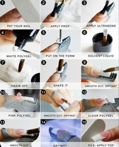 15 easy steps Acrylic Step By Step Nails, Acrylic Nail Prep Steps, Printable Nail Art, Acrylic Dip Nails, Manicure Steps, Diy Nails Easy, Nail Tutorial Videos, Business Nails, Nail Equipment