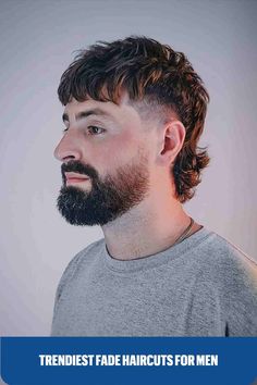 Modern Mullet with Textured Top and Fringe for Guys Best Fade Haircut For Men, Men's Fade Haircut, Men Short Hair Fade, Skin Fade Hairstyle, Short Fade Haircut