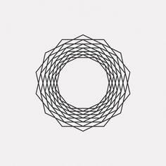 a black and white drawing of a circular object with lines in the shape of a circle