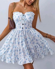 Dress Sleeve Length, Trend Fashion, Looks Style, Floral Print Dress, Lany, Classy Outfits, Pretty Dresses, Aesthetic Clothes, Pretty Outfits