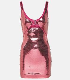 Sequined minidress in pink - David Koma | Mytheresa Night Club Dresses, Dreamy Gowns, Missoni Dress, 2000 Fashion, T Dress, David Koma, Tumblr Fashion, Fashion Wishlist, Fashion Inspiration Design