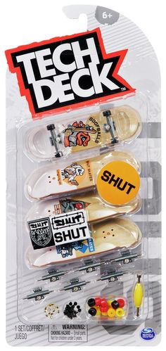 a toy skateboard set with different types of skateboards on it's packaging