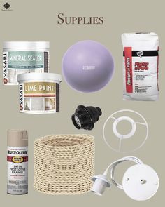 the supplies needed to make a diy home decor project are shown in this image