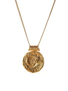 A talisman to bring you luck in your many adventures, MISHO's 22k gold plated Aries medallion is handcrafted in sterling silver and is available with an option of 3 chains.