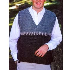 I bring to your attention Vintage Crochet PATTERN Men`s Vest Sweater. Photo and description are taken from a vintage crochet book from my family's personal collection. The description has been scanned and converted into a PDF file. Also in this file, in addition to the crochet instructions of this Vest, you will receive abbreviations that are used with the description. File Type: PDF Format It will require adobe reader on your pc or tablet - It's free software and can be downloaded from adobe.com. Refunds or returns are not accepted. Therefore, ALL SALES ARE FINAL. However I am glad to resend any file that has been corrupted or does not work in instant download. Please contact me if you have any questions. Please see photo for materials required list. INSTANT DOWNLOAD. Not a hard copy Mean Crochet Waistcoat Pattern, Men's Crochet Sweater, Crochet Sweater Vest Pattern, Mens Vest Pattern, Sweater Vest Pattern, Waistcoat Pattern, Crochet Waistcoat, Crochet Sweater Vest, V Neck Vest