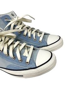 Converse Chuck Taylor High Top Denim Canvas Women Casual Sneakers Shoes A05183C | eBay Blue Cotton Canvas Shoes For Streetwear, Casual Blue Canvas Shoes For Streetwear, Denim Blue Cotton Lace-up Sneakers, Blue Denim Sneakers With Vulcanized Sole, Urban Blue Denim Sneakers, Casual Light Blue Cotton Sneakers, Blue Denim Canvas Shoes, Blue Denim Lace-up Canvas Shoes, Casual Blue Denim Canvas Shoes