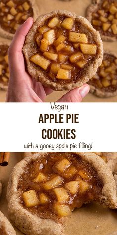 vegan apple pie cookies with a gooey apple filling are the perfect dessert for fall