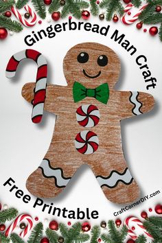 Gingerbread man craft Gingerbread Man Craft, Gingerbread Man Book, Gingerbread Friends, Gingerbread Man Crafts, Easy Gingerbread, Kids Christmas Crafts Easy, Free Printable Crafts, Christmas Crafts For Toddlers, Man Crafts