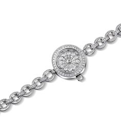 Add a style to your basic look with this sparkling chain-link bracelet watch. Paired with the rounded petite case, the silver tone gives an elegant feminine touch, making this timepiece a subtle chic statement. This chain watch can be worn as piece of jewelry in its own right, day or night. It adds a modern look with both casual and formal outfits. 
Note: Free adjustment can be made to the chain strap, the small polished links at the end of the bracelet can be removed.Watch Strap Color: SilverSt Timeless Metal Watch With Chain Detail, Timeless Metal Watch With Chain, Timeless Metal Chain Watches, Timeless Metal Chain Watch, Elegant Watches With Diamond White Metal Dial, Elegant Diamond White Watch With Metal Dial, Timeless Round Stainless Steel Bracelet, Elegant Silver Watches With Diamond Hour Markers, Timeless Round Jewelry And Watches With Jubilee Bracelet