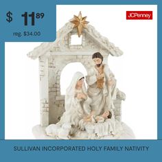 Celebrate Christmas with this North Pole Trading Co. figurine showcasing the Holy Family - Mary, Joseph, and baby Jesus - within a peaceful nativity setting. It's crafted from durable materials, ensuring you can enjoy it year after year. Use: IndoorMeasurements: 6.25 Width/Inches, 4 Height/Inches, 5.25 Depth/InchesWeight (lb.): 1 LbAssembly: AssembledBase Material: 100% PolyresinCare: Wipe CleanDecor Styles: TraditionalCountry of Origin: Imported Freya Goddess, Mary Joseph And Baby Jesus, The Holy Family, Nativity Sets, Christmas Figurines, Holy Family, Celebrate Christmas, Baby Jesus, Nativity Set