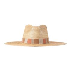 The Yolanda Palm Hat features a cotton woven band with muted, multicolored stripes. Each one is handmade from palm fronds of the banks of the Chixoy River by female artisans in Guatemala. Baby Bubble Romper, Mignonne Gavigan, Palm Fronds, Hat Collection, Dress Jewelry, Women Artisans, Pendant Rings, Garment Bags, Sock Shoes