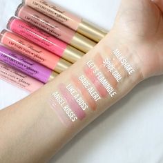 @TooFaced Lip Injection Glossy Swatches Daring Makeup, Lip Injection Lip Gloss, Lipgloss Swatches, Hit Or Miss, Lip Injections, Lipstick Swatches, Makeup Swatches, Cruelty Free Makeup