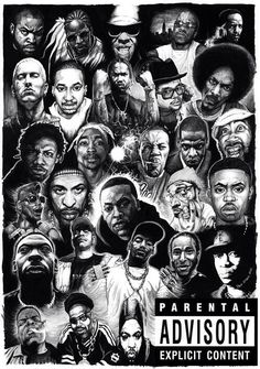 the poster for parental advisory's explicit content campaign, which features black men and women