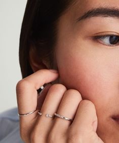 14k White Gold Jewelry | Mejuri | Mejuri Mejuri Jewelry, Two Is Better Than One, White Gold Hoop Earrings, White Gold Hoops, Ring White Gold, Wedding Essentials, Ring Stand, White Gold Necklaces