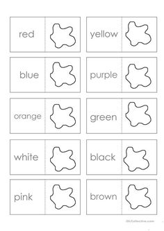 the color matching worksheet for preschool to learn colors and shapes, including letters