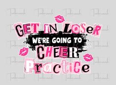 the words get in closer we're going to cheer practice on a gray background