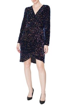 Julia Jordan Sequin Long Sleeve Faux Wrap Minidress | Nordstromrack Long Sleeve Sheath Dress, Daytime Dresses, Cocktail Hour, Sheath Dress, Sundress, Nordstrom Rack, Sequin, Latest Trends, Dress Outfits