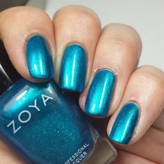 Pleasing Nails, Luxurious Nails, Moodboard Blue, Nails Colour, Multicolored Nails, Aqua Nails, Zoya Nail, Square Nail Designs