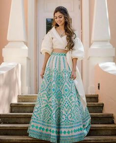 Festival Dresses, Lehenga Choli For Women, Crop Top Lehenga, Sangeet Outfit, Choli For Women, Simple Lehenga, Trendy Outfits Indian, Mehendi Outfits, Party Wear Lehenga Choli