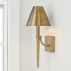 With a classic elegance that commands attention, the Holden Wall Sconce adds sleek sophistication to any space. The dapper details bring designer style and adds dimension. Gold Lighting, Contemporary Wall Sconces, Bathroom Sconces, Capital Lighting, Outdoor Sconces, Mirror Interior, Modern Wall Sconces, Wall Candles, Light Sconces