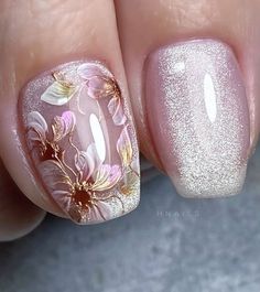 Chrysanthemum Nail Art, Beautiful Fingers, Leaves Nails, Spring Nails 2020, Nail Flower, Boho Nails, Asian Nails, Floral Nail