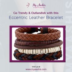 Shop from our eclectic range of eccentric leather #bracelets designed to help you get an explicitly unconventional and offbeat look and drag attention wherever you go. Buy these statement #jewellery pieces at an attractive price range now. Trendy Brown Bracelet As Fashion Accessory, Adjustable Leather Braided Bohemian Bracelets, Trendy Brown Bracelets As Fashion Accessory, Trendy Rectangular Bracelets As Fashion Accessory, Trendy Rectangular Bracelets, Trendy Brown Leather Bracelet, Trendy Brown Rectangular Jewelry, Trendy Brown Rectangular Bracelet, Unique Adjustable Multicolor Leather Bracelet