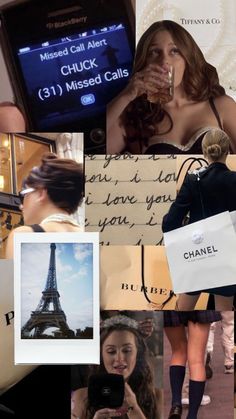 a collage of photos with the eiffel tower in the background and text that reads, i miss you